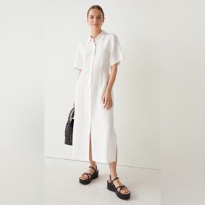 & Other Stories Shell Button Shirt Midi Dress